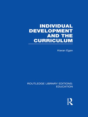 cover image of Individual Development and the Curriculum
